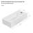 Ceramic Rectangle Wall Mount Bathroom Sink With Single Faucet Hole