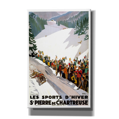 «Les Sports D'Hiver» par Vintage Posters, art mural sur toile