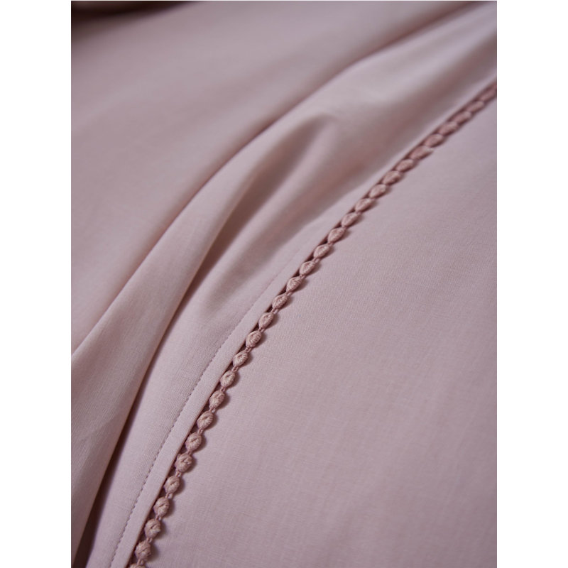 Pom Pom Duvet Cover Set, 260 x 220cm Duvet Cover + 2 Pillowcases, Blush