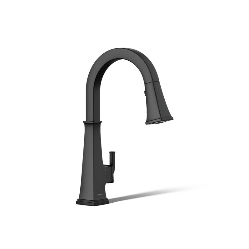 Riff Touchless Pull-Down Kitchen Sink Faucet With Konnect, Black, 1.5 GPM