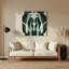 Art mural abstrait en métal vert
