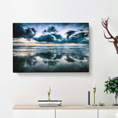 Ocean Reflections In Italy - Wrapped Canvas
