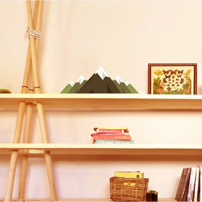 Adhésif décoratif montagne polygonale, H 7 po x l 13 po