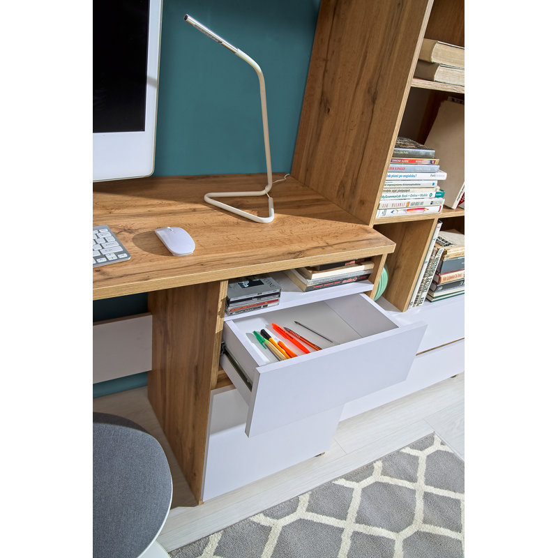 Flavie Desk, Oak/White, Oak