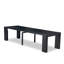 Ensemble de table de salle à manger 14 pièces comprenant une table de salle à manger rectangulaire avec une table basse et 12 chaises en tissu de lin noir, noir brossé-933356764-922051461-921770287