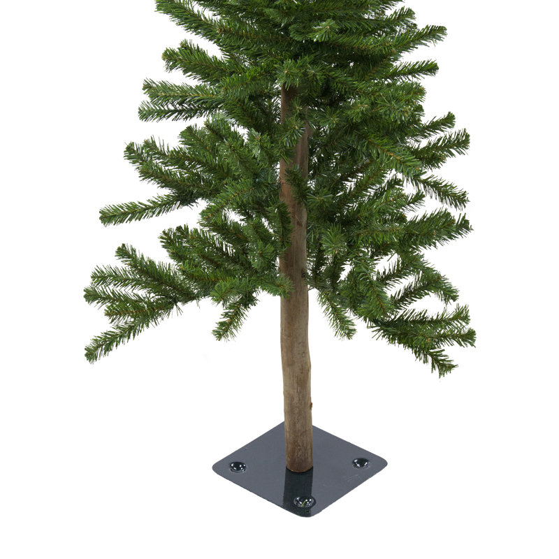 Rustic Alpine Trio Christmas Trees Set, Unlit, 3', 4', 5'