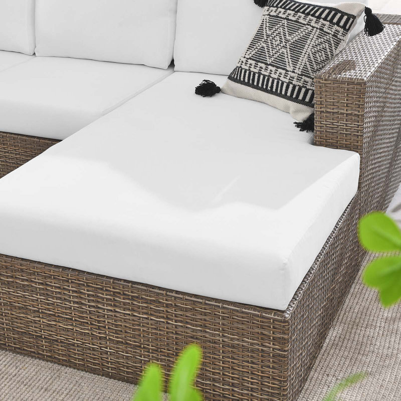Canapé modulaire en L Convene, Blanc