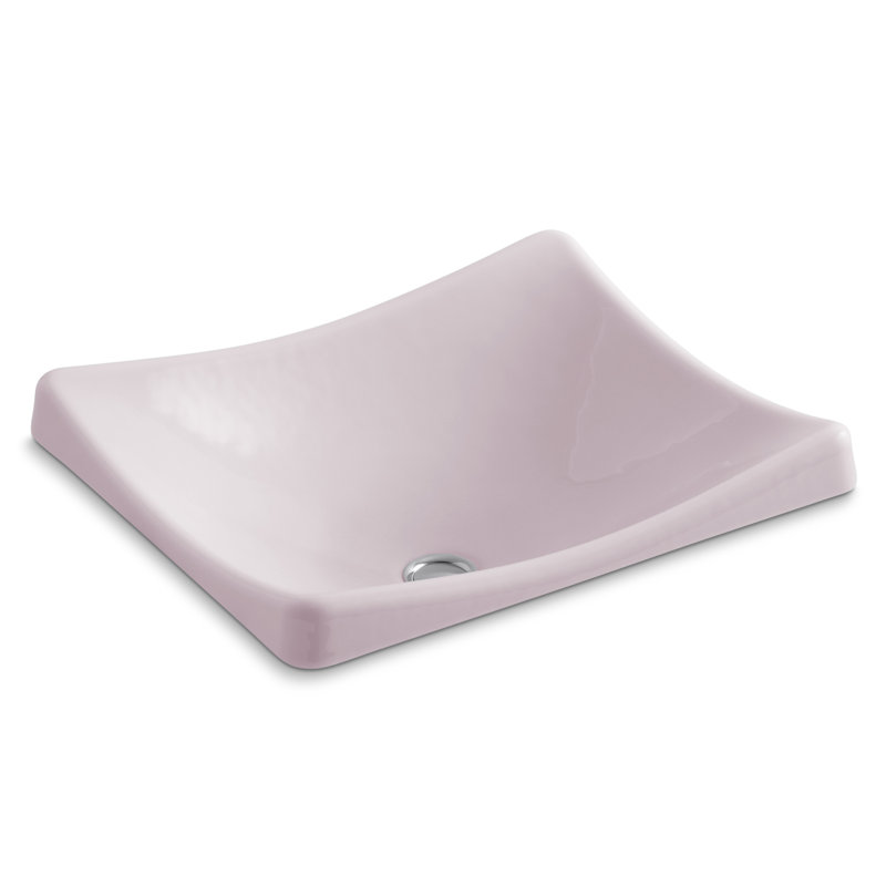 DemiLav Metal Specialty Vessel Bathroom Sink, Rose vaporeux