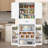 Kitchen Pantry Storage Cabinet With Multi-Functional Storage Space,The Middle Big Drawer  With Slide Rails, Adjustable Shelf-1060259033