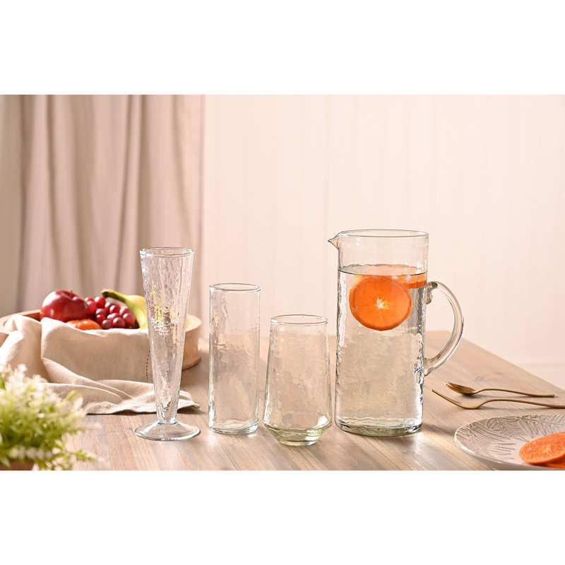 Hammered Style Glass Jug