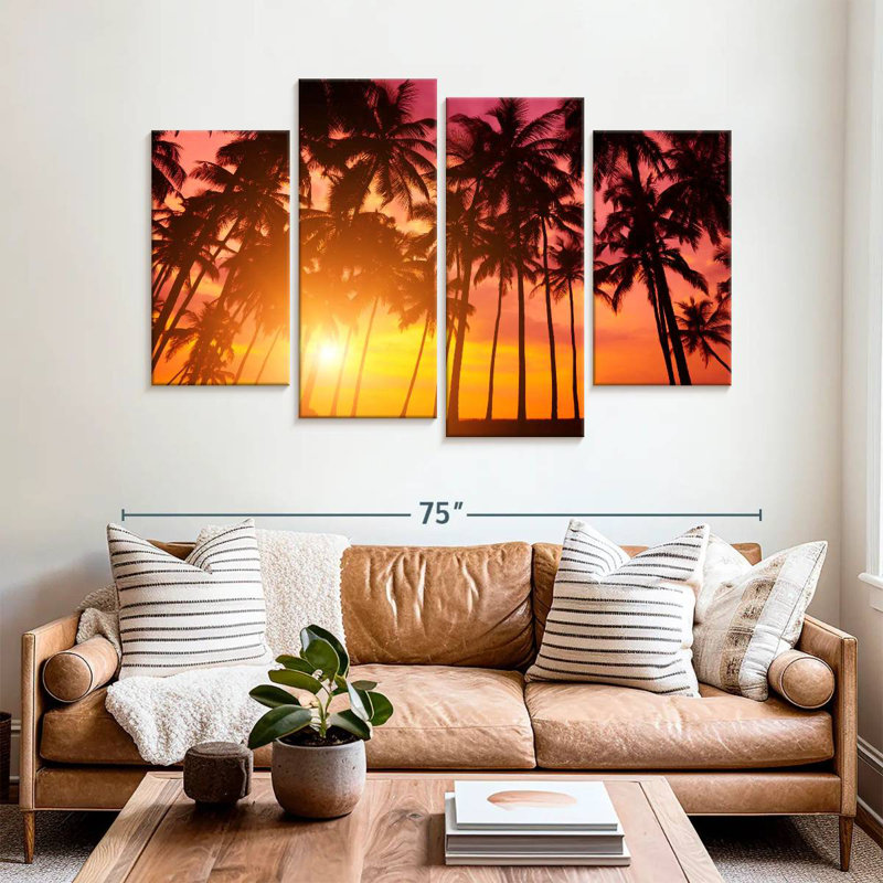 Harnek Palm Trees At Sundown, 42" H x 68" W
