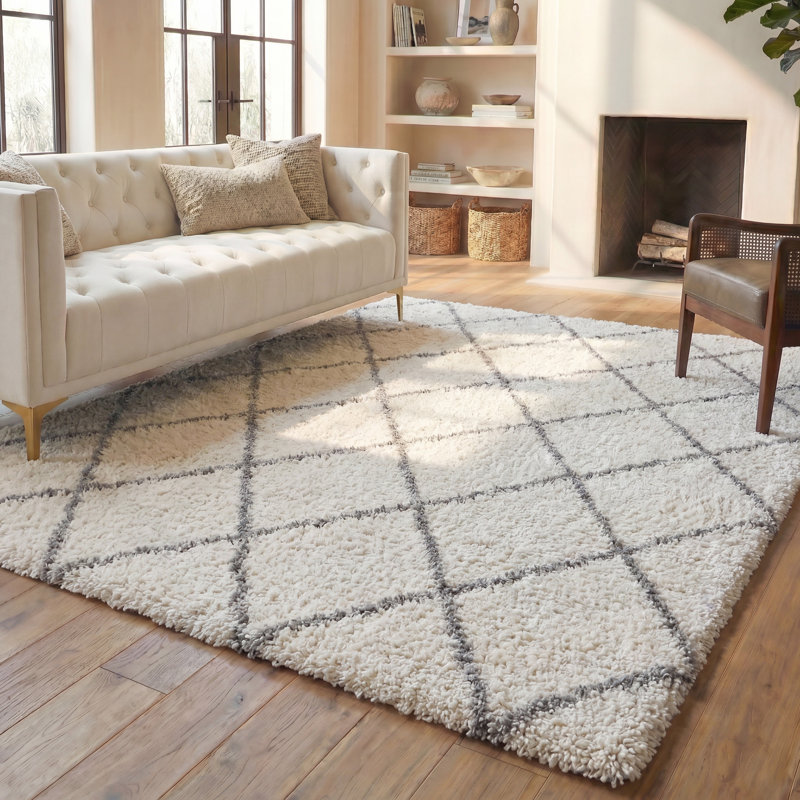Dubay Shag Performance Geometric Rug, Rectangle 8' x 10'