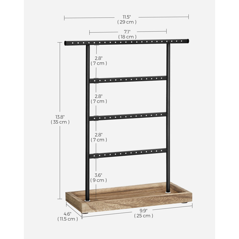 Antich Steel Jewelry Stand +, Black