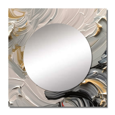 Ayoni - Abstract Painting Large Square Mirror Wall Decor For Bedroom
