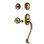 Nostalgic Warehouse Rope Rosette S Grip Handleset with Single Cylinder Deadbolt and Fleur Lever