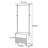 Solid Wood Coat Rack with Drawers and Wheels