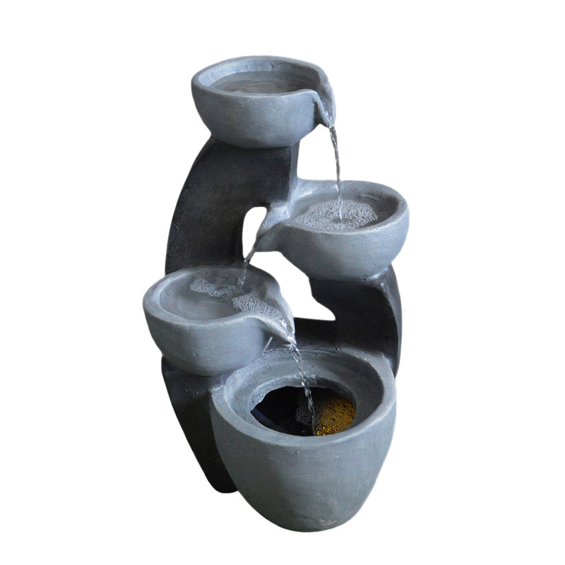 Weather Resistant Floor Fountain with Light