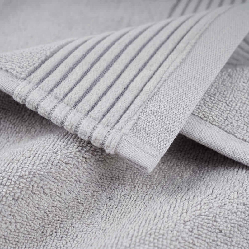 Plush Zero-Twist Cotton Face Towel, Grey