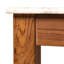 Table de ferme en bois Elliot avec plateau en marbre, naturel et blanc-180886075