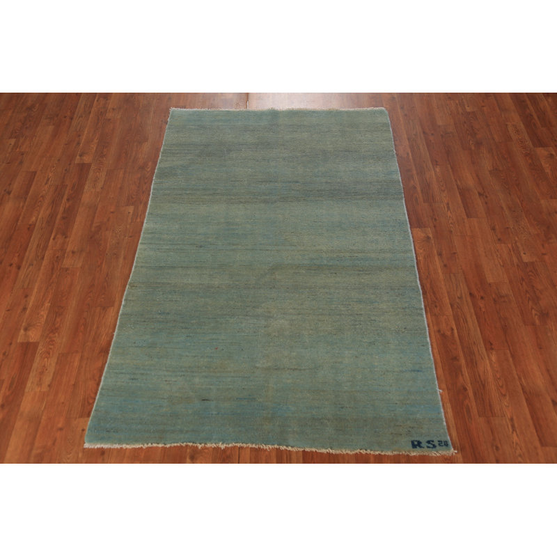 Tapis vert et bleu Gabbeh