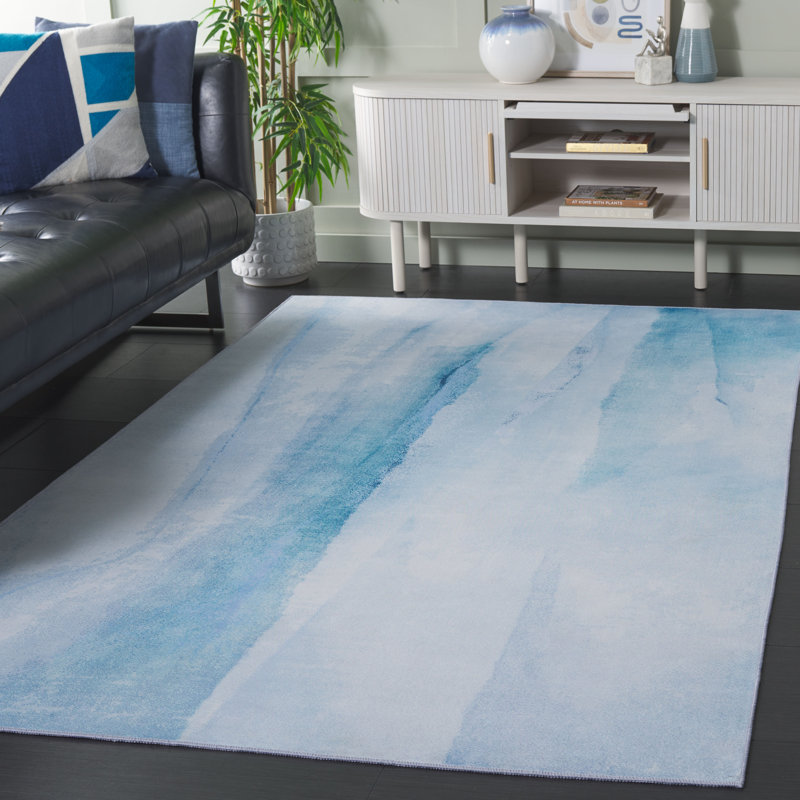 Tapis ivoire / bleu Doleman 807, Rectangle de 5 pi x 8 pi