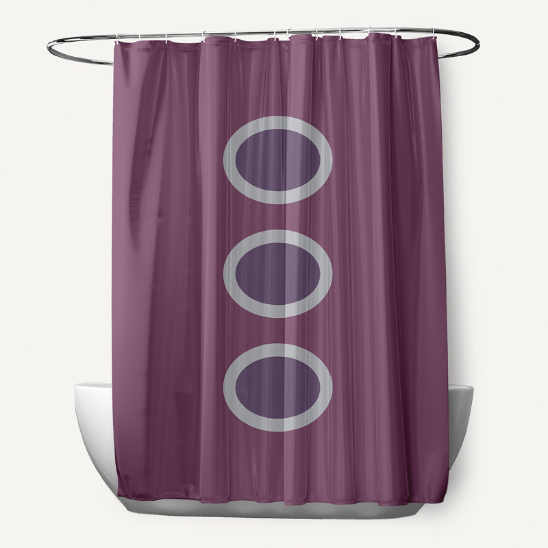 Rideau de douche simple Ashcraft, Mauve