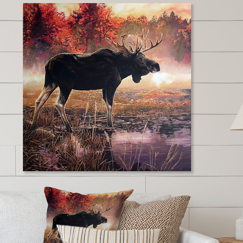 Faune sauvage dans le parc national Lake - on, H 16 po x l 16 po x P 1 po, Toile tendue