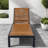 Adjustable Patio Chaise Lounges, Acacia Wood Steel, Modern Poolside