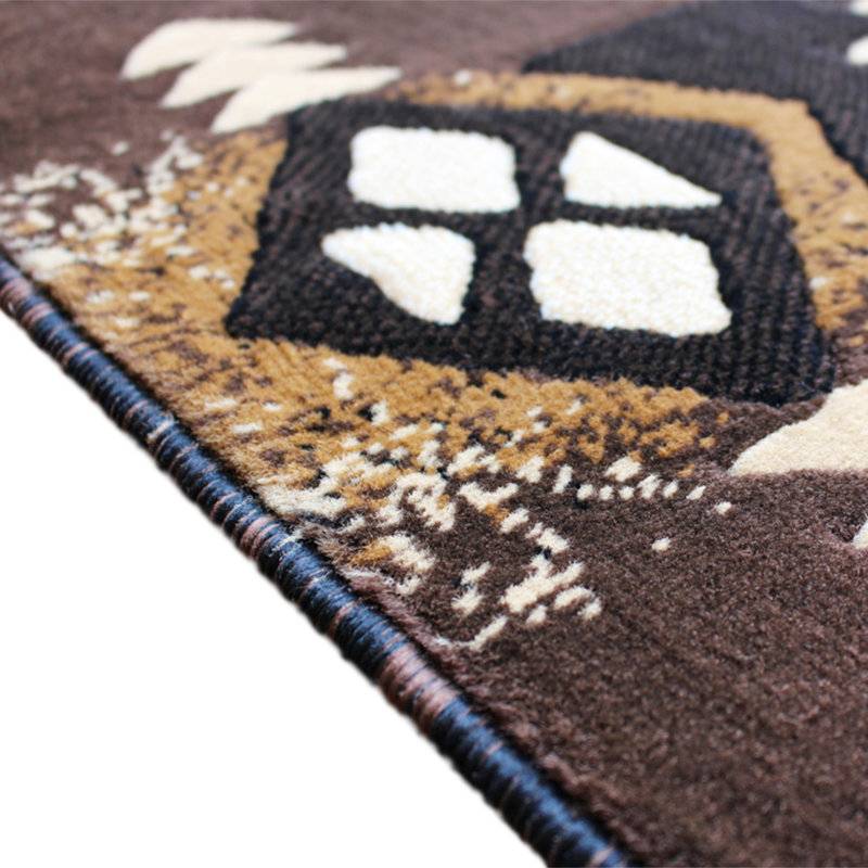 Leitha traditionnel en fibre d'oléfine, Rectangle 2' x 3'3"