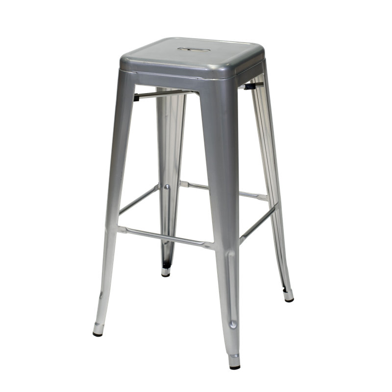 Counter Stool with Metal Frame, Gunmetal Gray