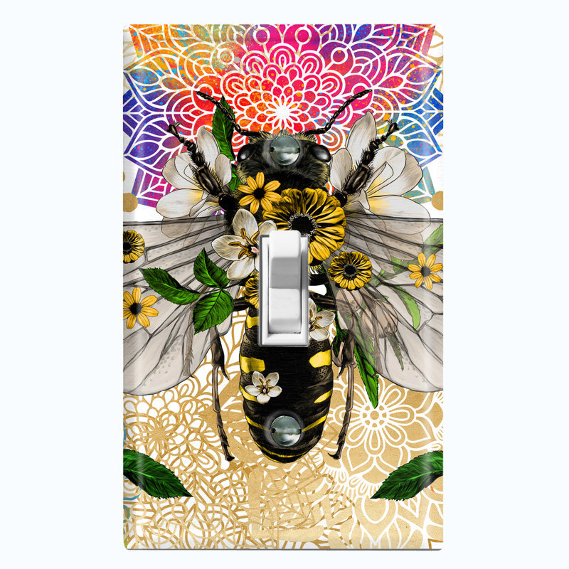 Patterned 1 - Gang Toggle Light Switch Standard Wall Plate