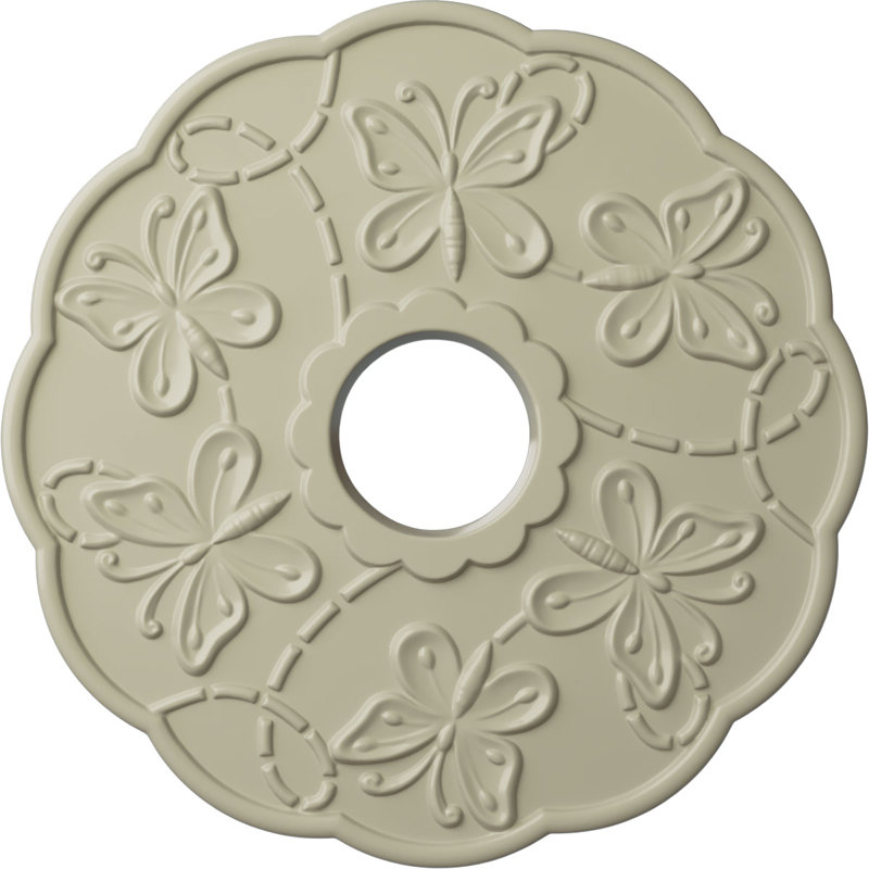 Médaillon de plafond H 17,875 po x l 17,875 po Terrones, Jaune clair