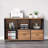 Dineke L-Shape Executive Desk with Cabinet Credenza-1312529025-1317106392