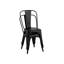 Lot de 2 chaises de salle à manger en métal noir mat, assise de 45,7 cm, empilables, montage facile, idéales pour la salle à manger et la cuisine, parfaites pour un bar.
