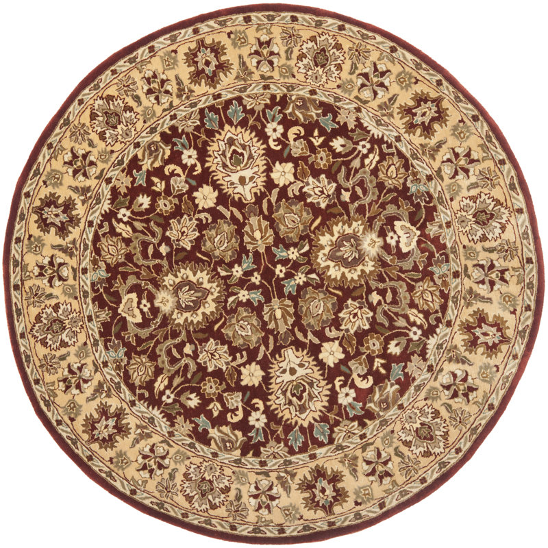 Evie New Zealand Wool Oriental Rug, Round 6'