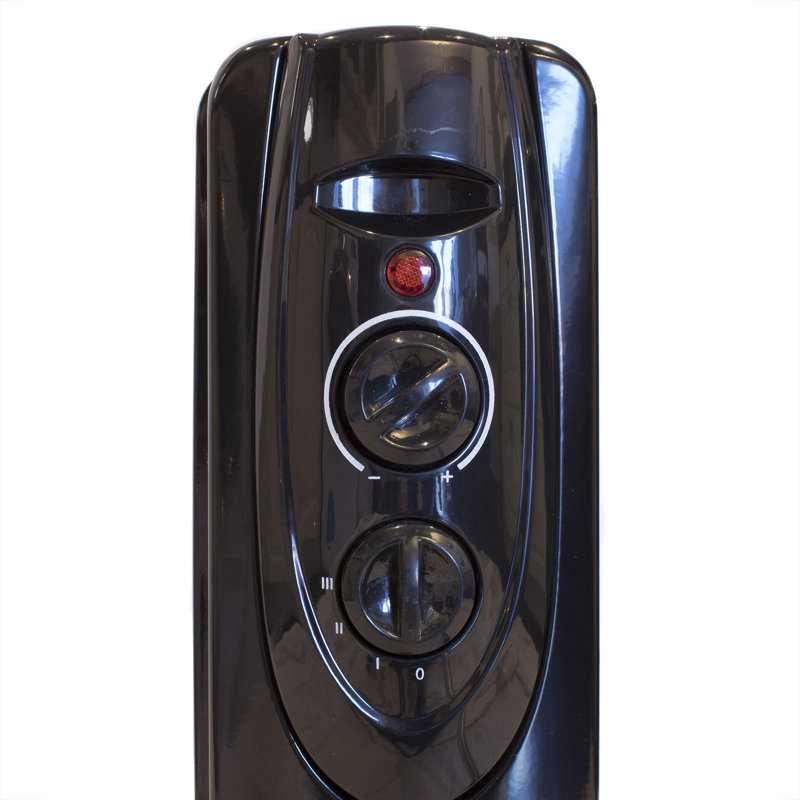 Belfry Heating Reginald Electric Radiator Space Heater with Adjustable Thermostat, 1500, Black