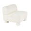 Fauteuil d'appoint carré en polyester blanc Boucle
