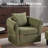 Chenille Swivel Accent Chair with Ottoman-1778469396