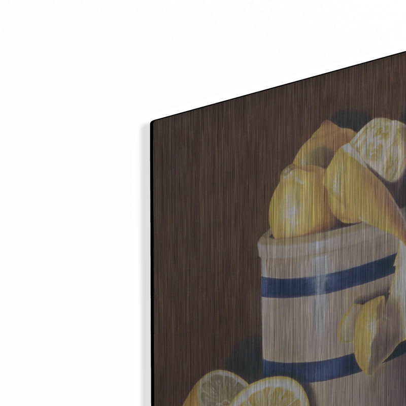 «Blue Stripes Lemons» par Cecile Baird, H 24 po x l 16 po