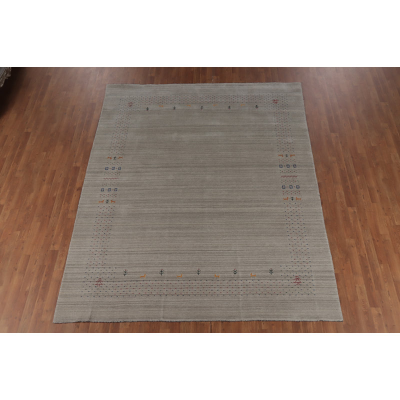 Tapis oriental tribal en laine Gabbeh 8 x 10