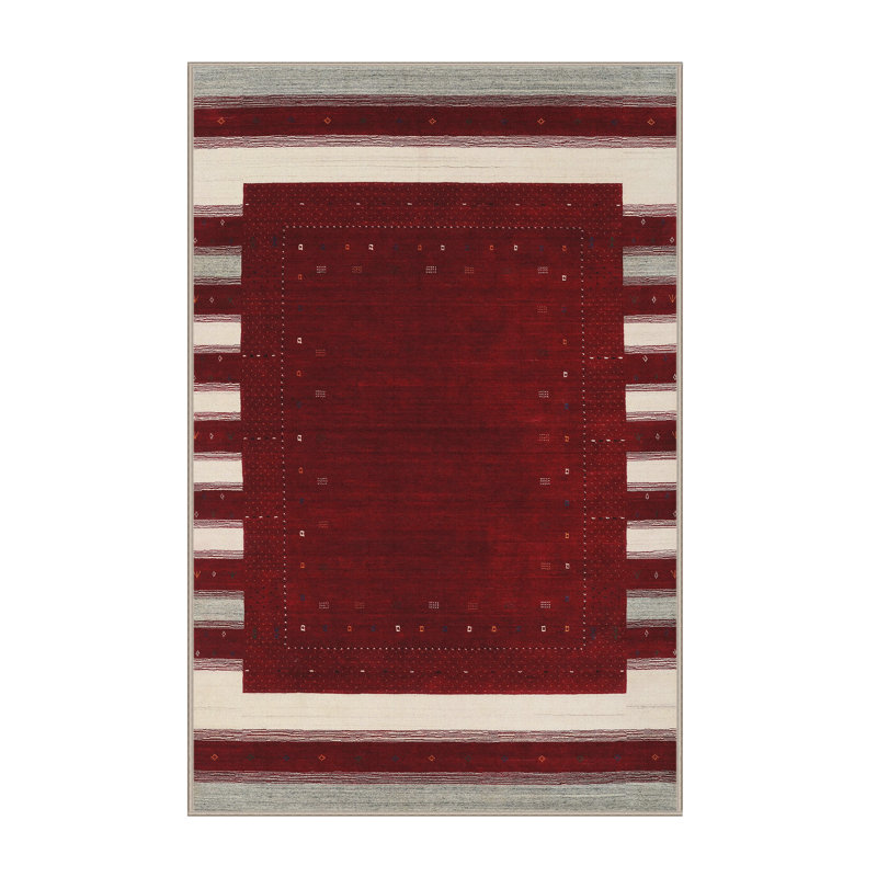 Tapis gris/brun zone contemporaine, Rectangle 5 pi x 7 pi