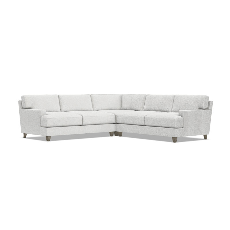 Bernhardt Mila 4-Piece Fabric Sectional, Symmetrical, 33.5" H x 107" W x 107" D, White Polyester