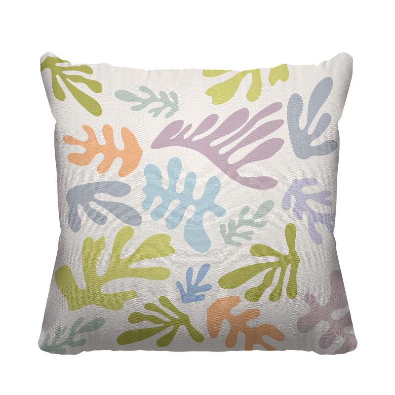Coussin Matisse Mid-Century Minimalist, L 17 po x H 17 po, Printemps