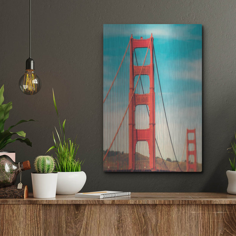 «Golden Gate In The Morning» par Sonja Quintero, H 16 po x l 12 po