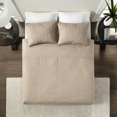 Reversible Quilt Khaki Full/- Ideal For Summer & Winter Layers. Stitching. Pre-Washed Cotton Filling Comfort. Contains And Two Shams. Machine Washable All Season Bedding Option. Cozy Nights.