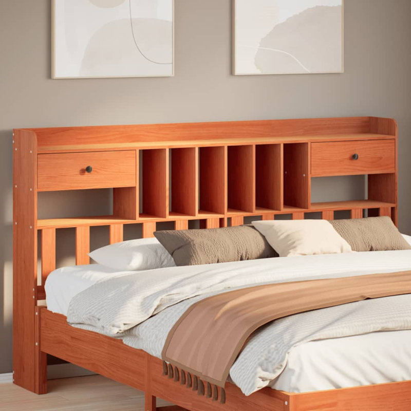 Carlotta Headboard, Brown, white and pink, 110cm H x 186cm W x 23cm D