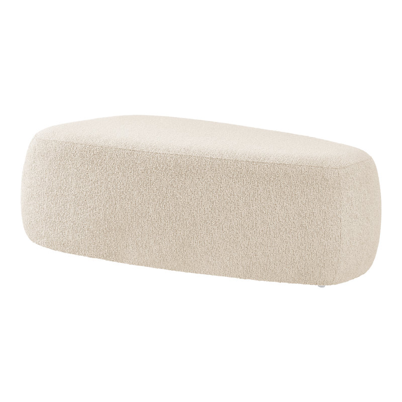 Hexham Carlese Fabric Big Ottoman, Palladian, Beige