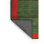 Tapis de zone rouge/vert contemporaine-979478100