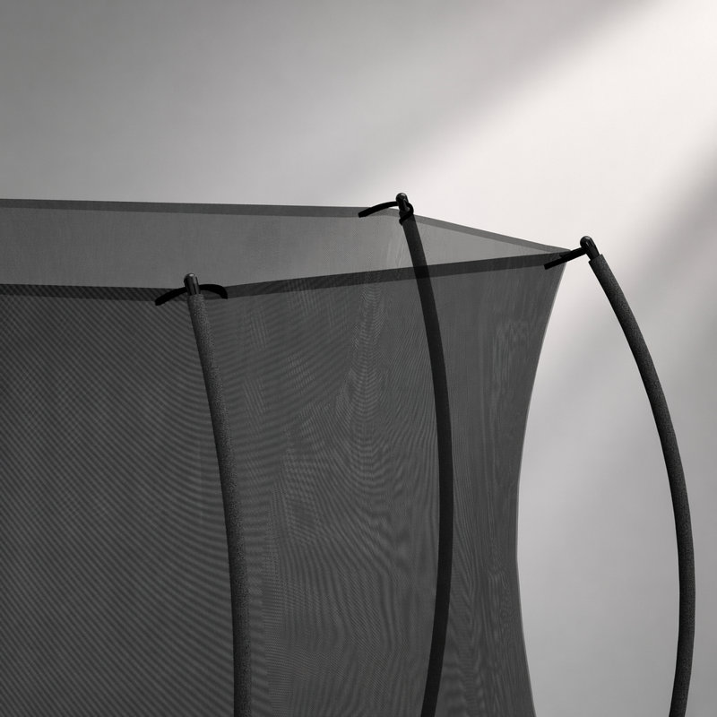 Trampoline 14 pi avec filet d'enclos, échelle et poteaux de clôture incurvés pour une sécurité et un rebond améliorés