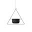 Pot décoratif élégant en métal noir, 13,8 po x 15,7 po x 6,7 po | Fabrication 100% durable en métal | Comprend un appareil de suspension, capacité maximale de 11,0 lb | Parfait pour la décoration intérieure et extérieure, design élégant-114228061